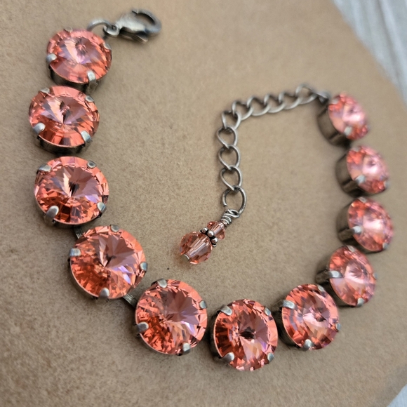 Austrian Crystal Bracelet in Antique Silver - Picture 10 of 10